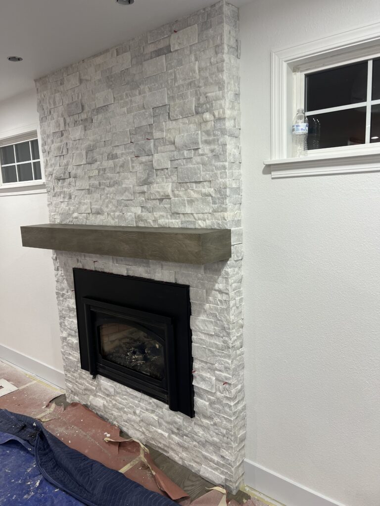 Fireplace tile surround