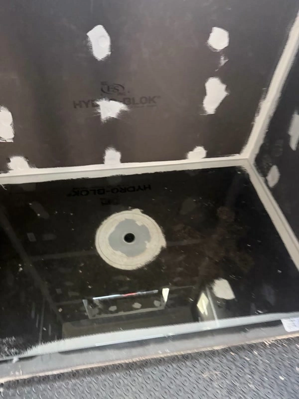 Shower stall walls and pan ready for tile