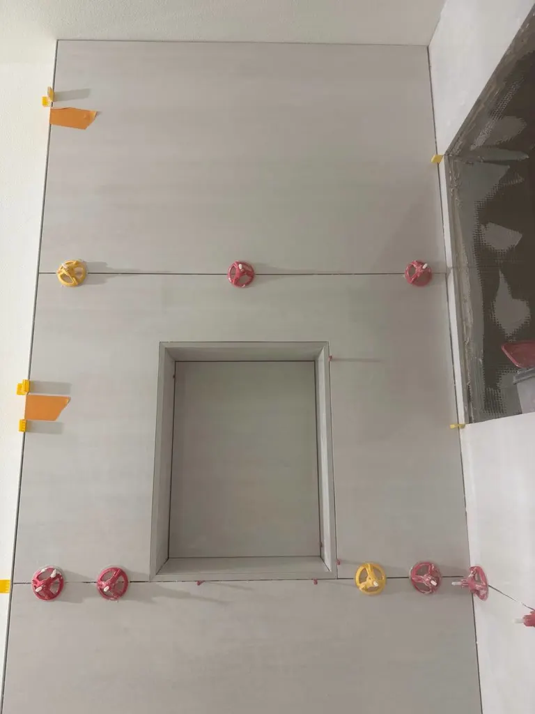 Shower niche and wall tile install in Medina