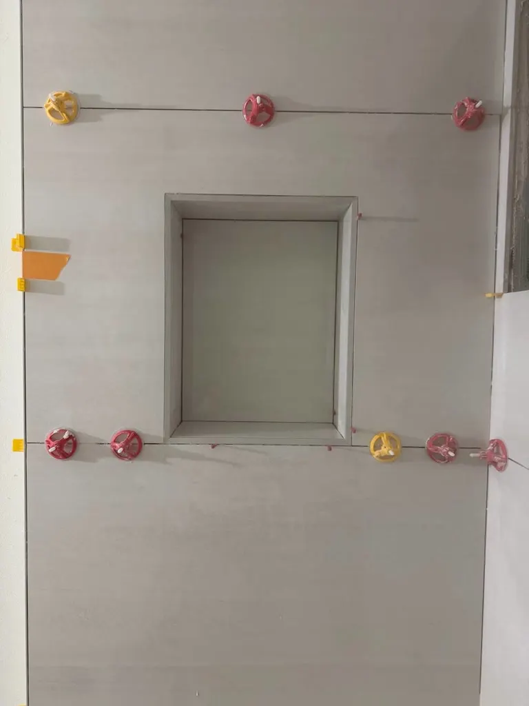Thin-set and tile prep on a bathroom remodel in Medina