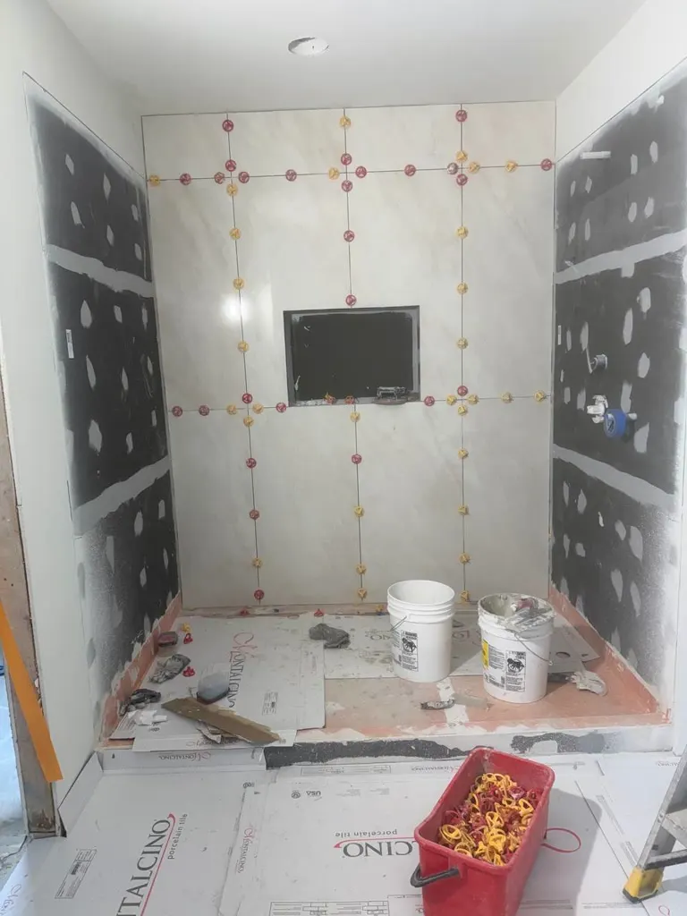 Shower niche and wall tile install in Mercer Island