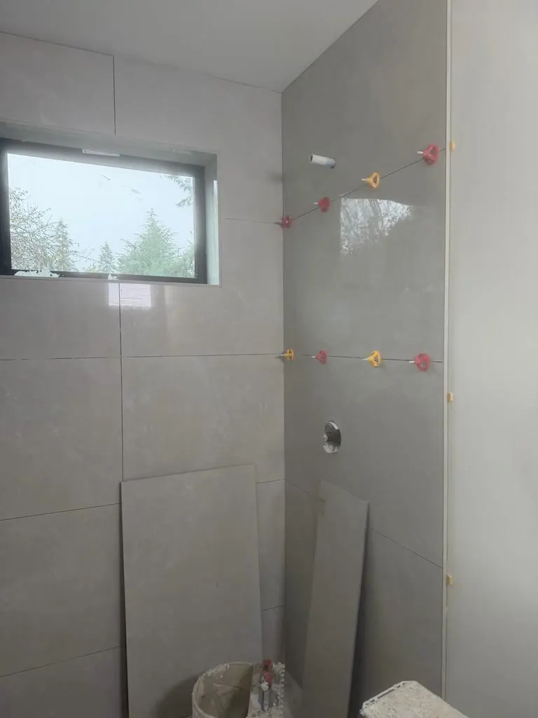 Shower niche and wall tile install in Redmond